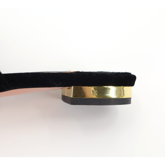 Aquazzura Woman's Boudior Feather Detail Slippers In Black Sz 36 - Picture 6 of 9